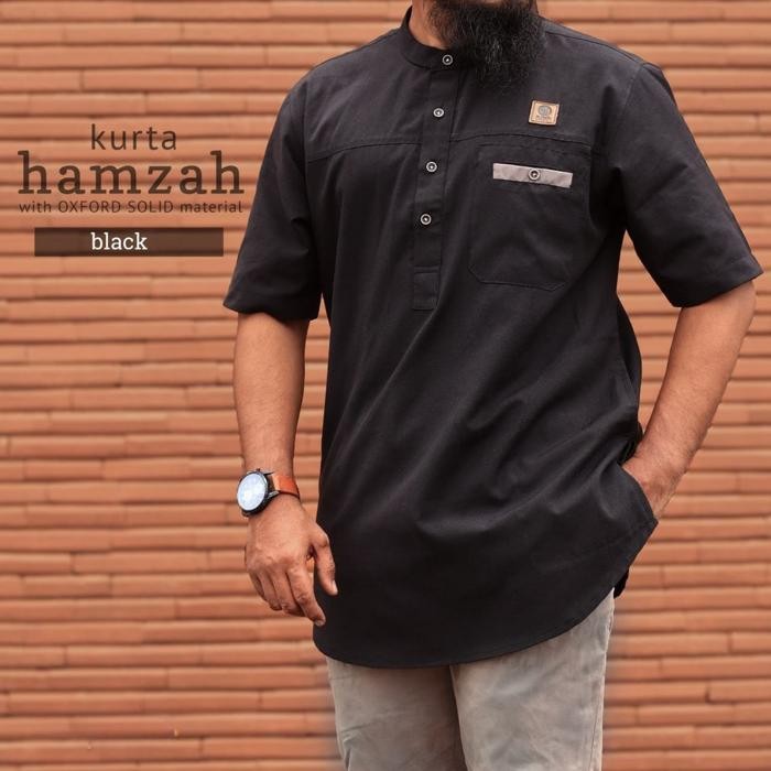 Kemeja Koko Kemko Kurta Pria Hamzah AL-FAQIH  Material Oxford Premium