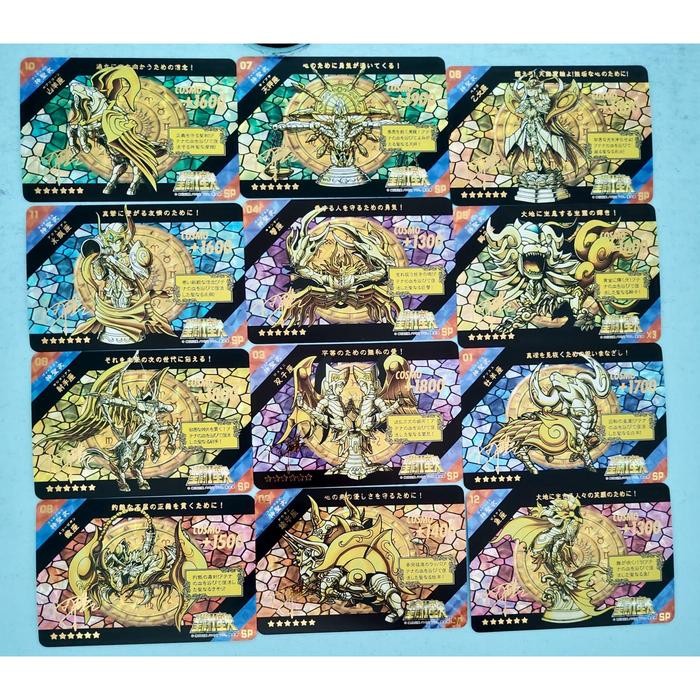 Kartu Koleksi Vintage Saint Seiya 12 Gold Star Hologram