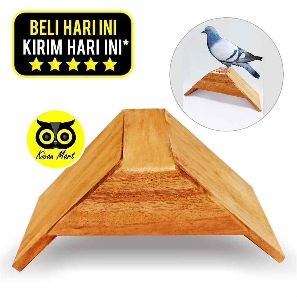 KICAU MART TANGKRINGAN MERPATI KAYU MAHONI V PERCH TANGKRINGAN KOLONI BURUNG MERPATI DARA PERKUTUT U