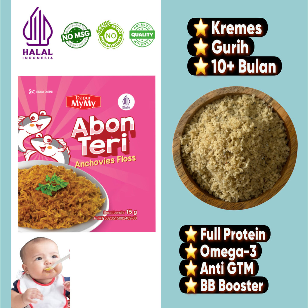 

N3V- Abon Teri / Kremesan Ayam Kremesan Teri Non MSG Anti GTM Penambah Nafsu Makan Anak Tanpa Campuran Kemasan Ekonomis