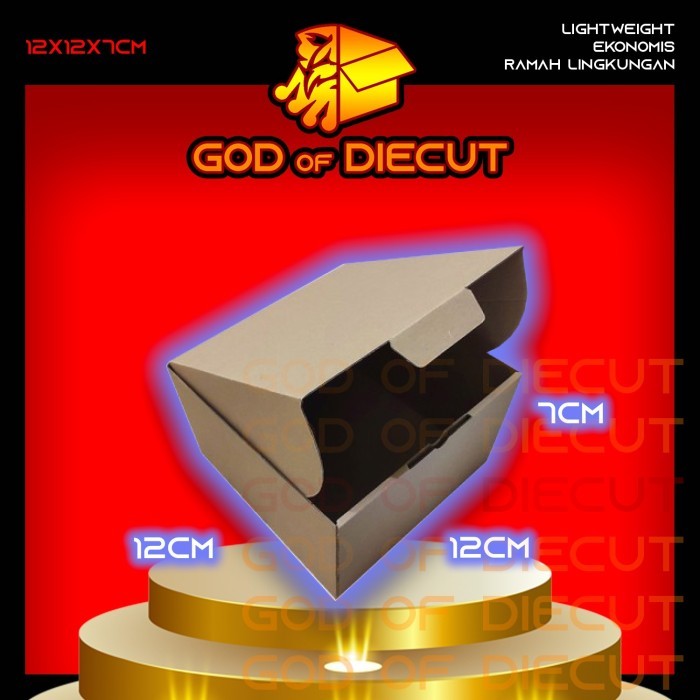 

KARDUS DIECUT 12x12x7 CM - Karton Kotak Packaging Packing Box Pizza