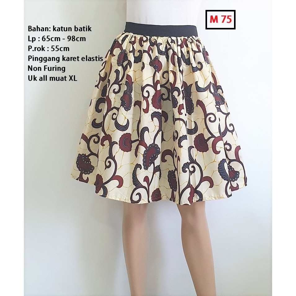 Rok Klok Batik Pendek Mona M022