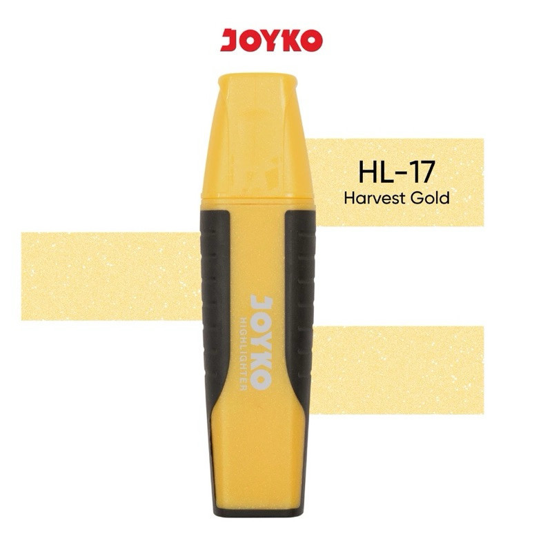 

Highlighter / Penanda Joyko HL-17~20 GLITTER Color Gold - Silver - Bronze - Burgundi