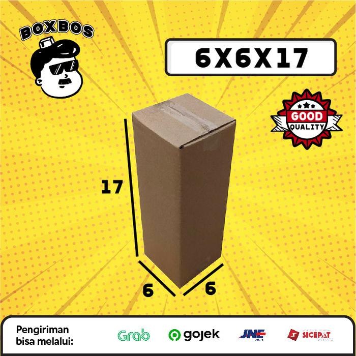 

KARDUS BOX uk 6x6x17 CM Kotak Packaging Corrugated SHEET POLOS