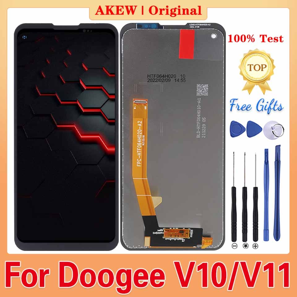 AKEW Original For Doogee V10 V11 LCD Display Touch Screen Digitizer Assembly For Doogee V10 LCD Sens