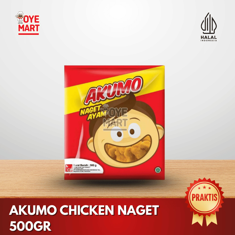 

AKUMO NAGET AYAM 500GR CHICKEN NUGGET AYAM KOMBINASI
