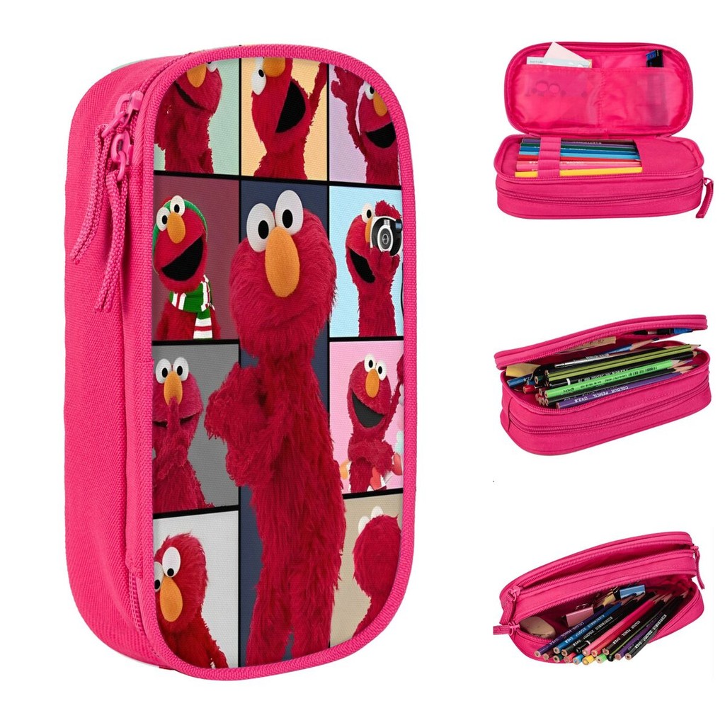 

Elmo S-Sesame Street Pencil Case Fashion Cartoon Comedy Pen Holder Bag Student Large Storage Students School Gifts Pencilcases