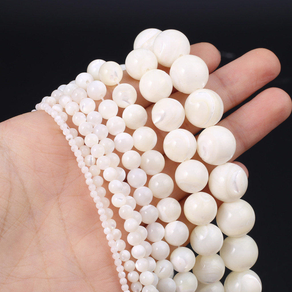 

2/3/4mm Natural Mother of Pearl Shell Beads Loose Small Round Bead for Jewelry Making Diy Women Necklace Bracelet Accessories