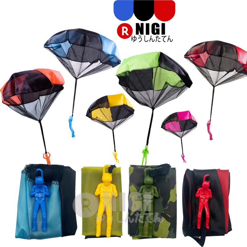 NIGI Mainan Parasut Anak / Mainan Jadul Lempar Terjun Payung Anak / Mainan Anak Terjun Payung