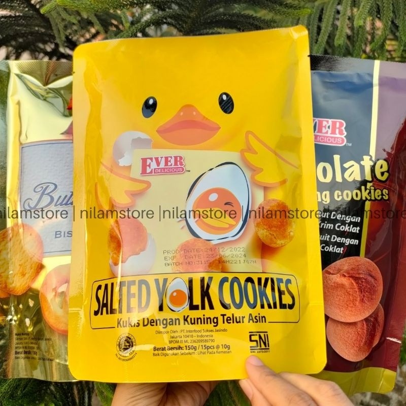 Kaloonaentier Cookies Ever 150G - Ever Coklat 150G - Ever Salted Egg Yolk - Butter Cookies Isi 15