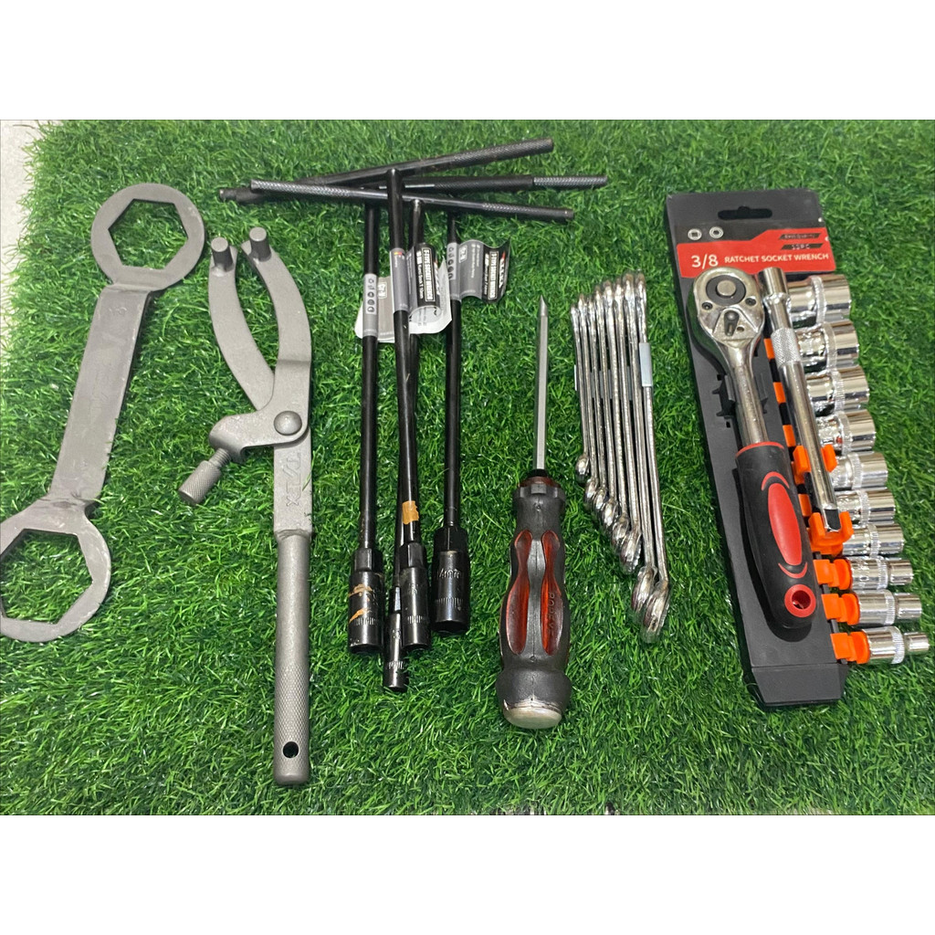 PROMO PAKET TOOLS SET / ALAT KUNCI / KUNCI T 4 PCS 8,10,12,14MM ELLKA+ KUNCI SHOCK 12 PCS 8-24 MM