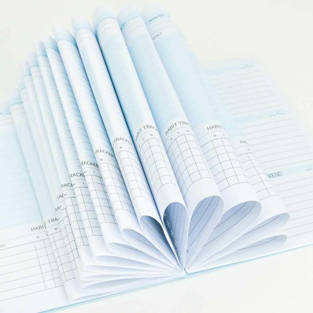 

HJK 2025 A5 weekly planner paper letter diary for school goal planner stationery organizer