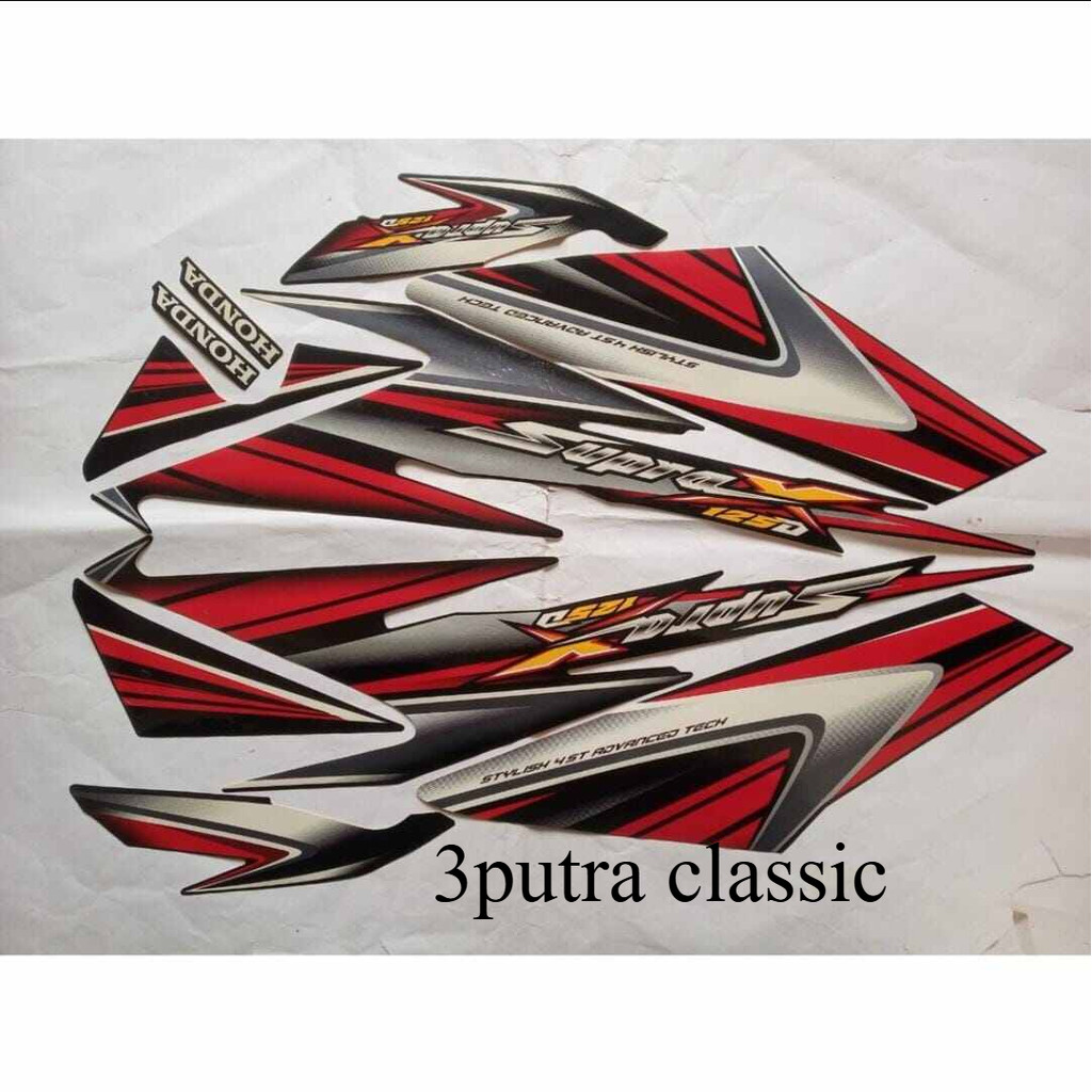 Striping Ori body Honda Supra X 125D 2006 2007 stiker bawaan original bodi honda supra x old supra x