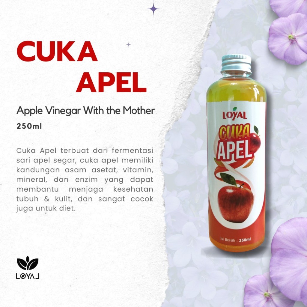 

CUKA APEL/APPLE VINEGAR 250ML DENGAN THE MOTHER