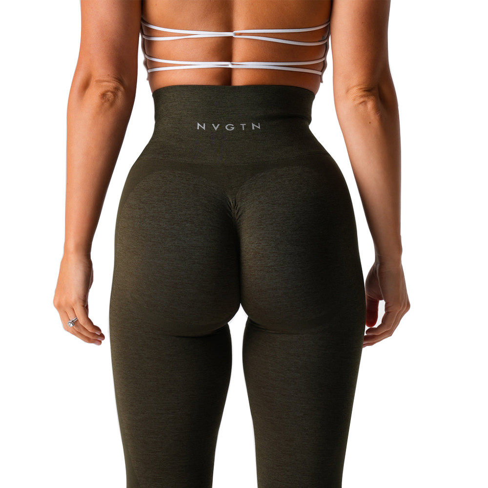 NVGTN Contour 2.0 Seamless Leggings Olive Pants for Running Yoga Workout Women High Waist Nvgtn Seam