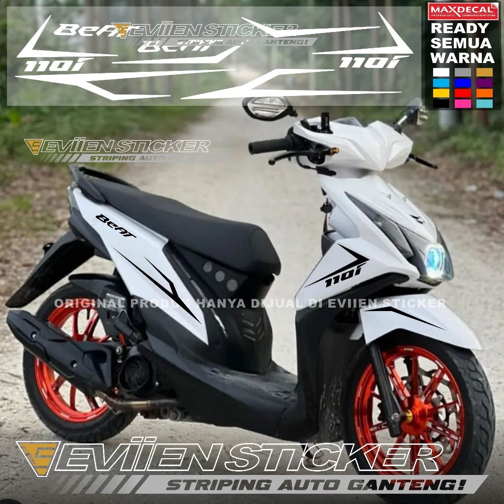 Striping Beat Fi 2013 - 2016  Simple Elegant Cutting Sticker