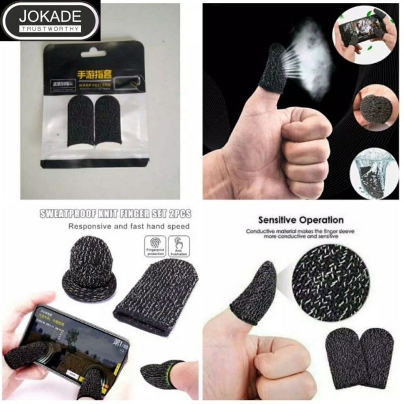 Original sarung jari gaming sensitif isi 2 sarung jempol anti keringat sarung jempol main game