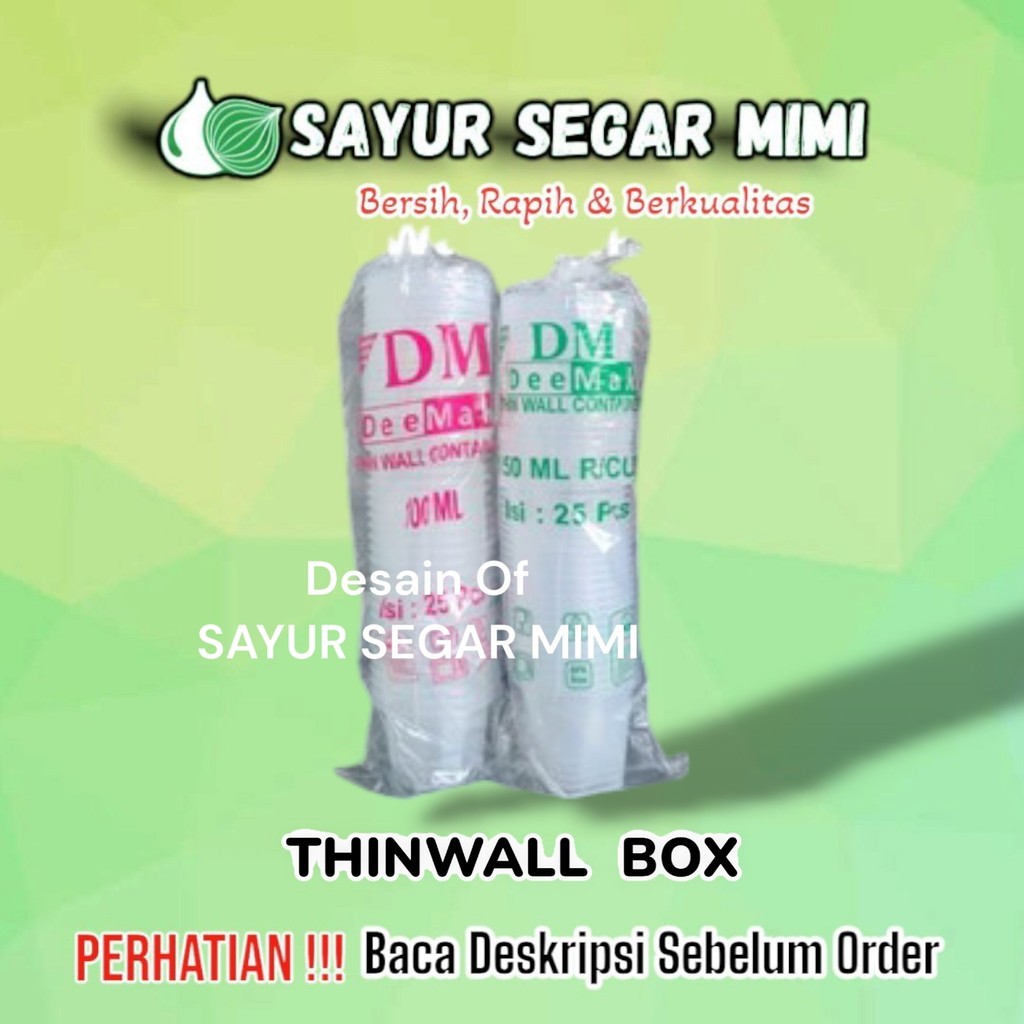 Thinwall Cup Merk DM Puding Pudding 100ml - 150ml / Cup Puding DM. Isi 25pcs - Sayur Palembang