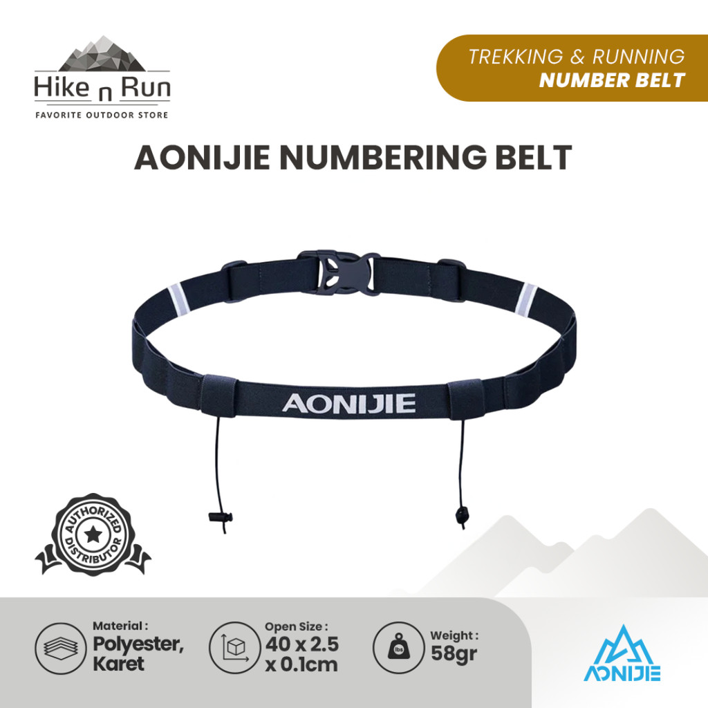 Aonijie Number Belt E4076-001 Black