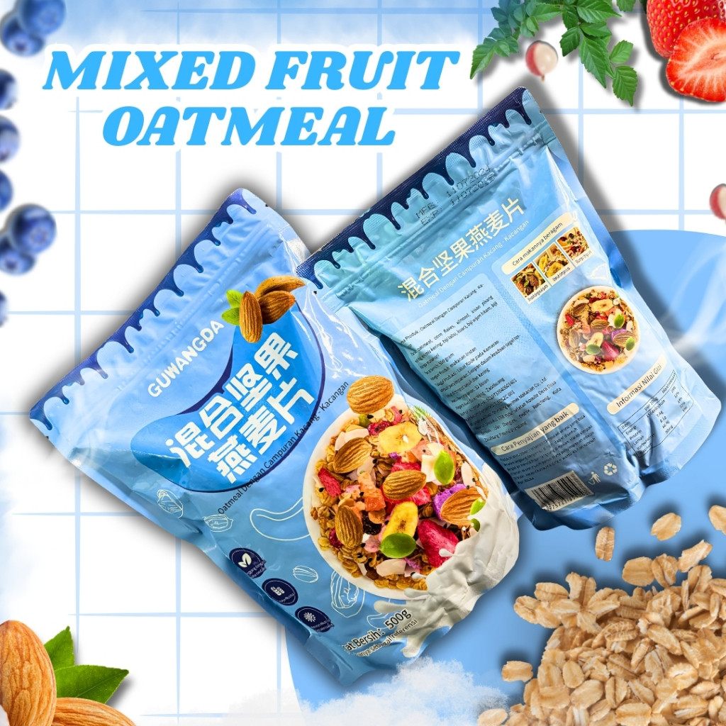 

GUWANGDA Mixed Fruits Oatmeal Minuman Sereal Menyehatkan 500gr