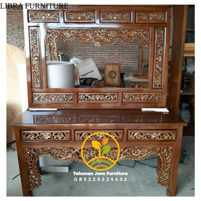 Meja Rias Kayu Jati Meja Rias Ukir Meja Konsol Rias Jati murah antik
