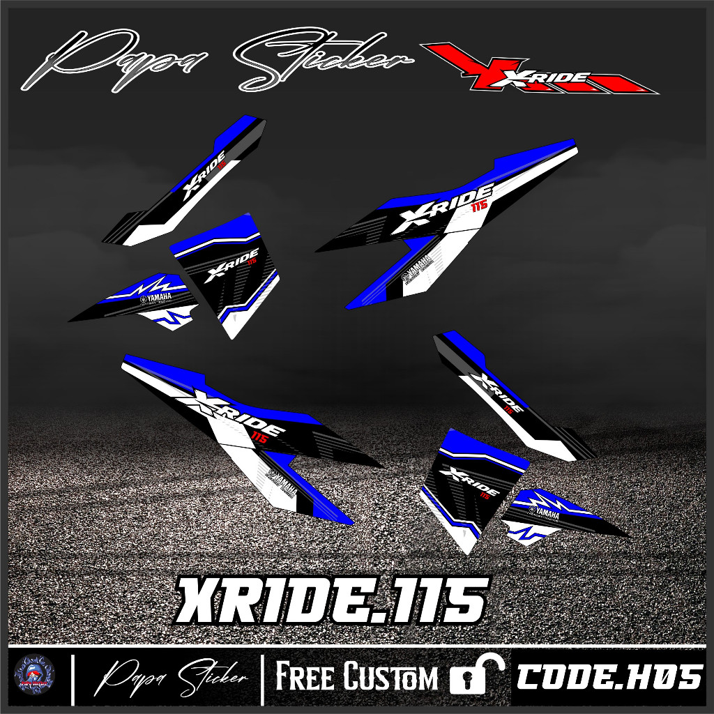 Striping Sticker New Xride 115 Variasi Sticker Yamaha Xride 115 Code H05