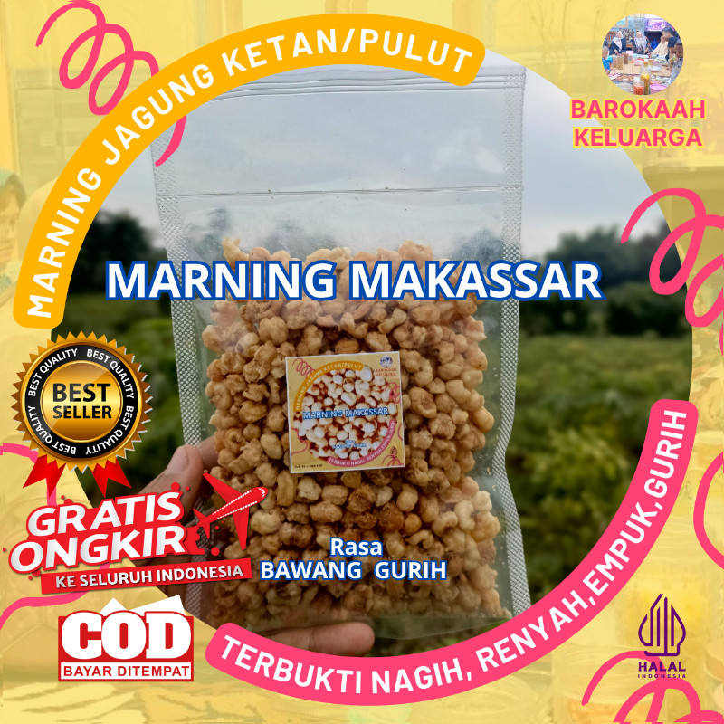 

MAKARONI MARNING JAGUNG SULTAN/ SNACK MARNING JAGUNG MILENIAL/ MARNING JAGUNG KETAN TERBUKTI EMPUK RENYAH GURIH 100 GR RASA BAWANG HARGA TERJANGKAU