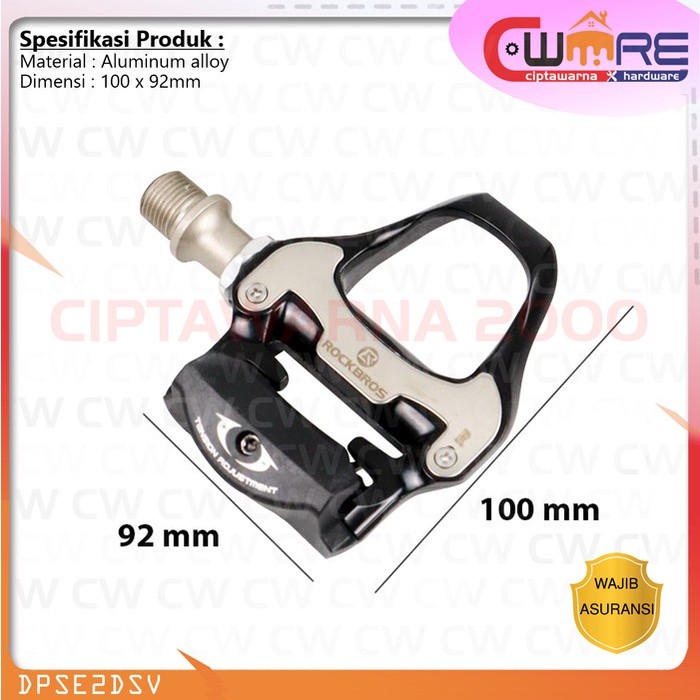 Rockbros Kunci Sepatu Pedal Sepeda Self-locking Pedal Ultralight - BDB Cw CwH2