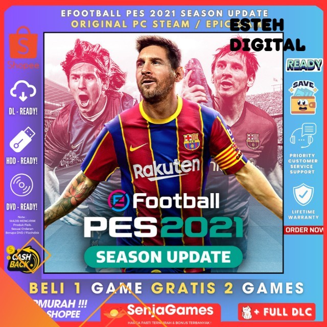 EFOOTBALL 2021 / PES 2021 WITH SEASON UPDATE PC ORIGINAL GAME ES TEHH