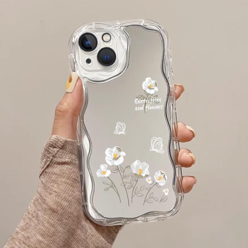 Casing For Samsung A23 4G 5G A20 A20s A21s A22 4G A24 A25 Casing Sederhana Bunga Putih Lembut Siliko