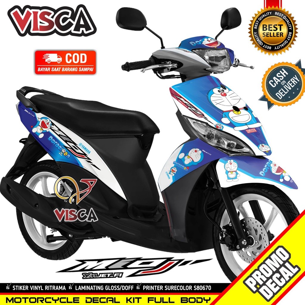 DECAL MIO J FULL BODY STIKER MIO J VARIASI FULL BODY STRIPING MIO J VARIASI KEREN DECAL HOLOGRAM MIO