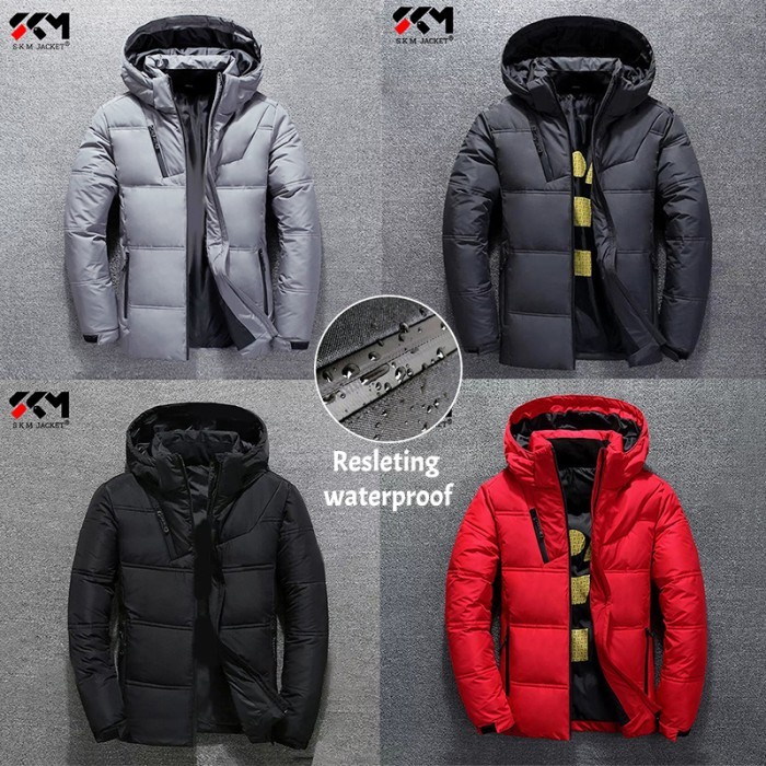 Jaket winter pria untuk musim dingin / outdoor - Abu Tua, S 1012