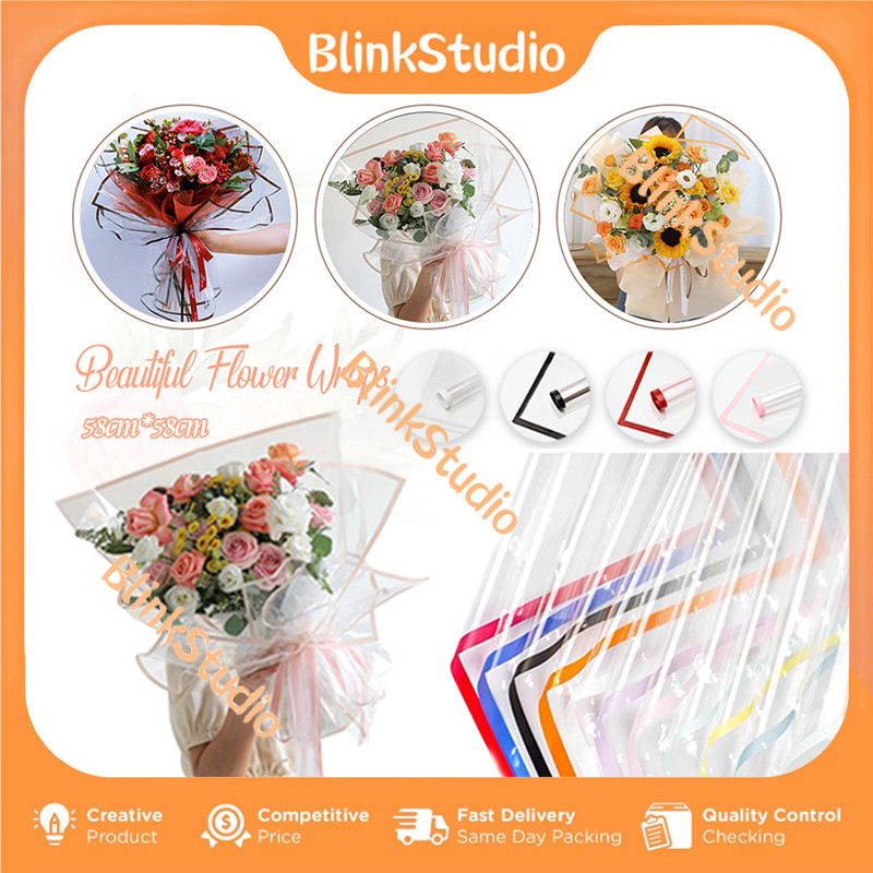 

Flower Wrapping Paper Transparant /20 Lembar Kertas Buket Bunga Cellophane