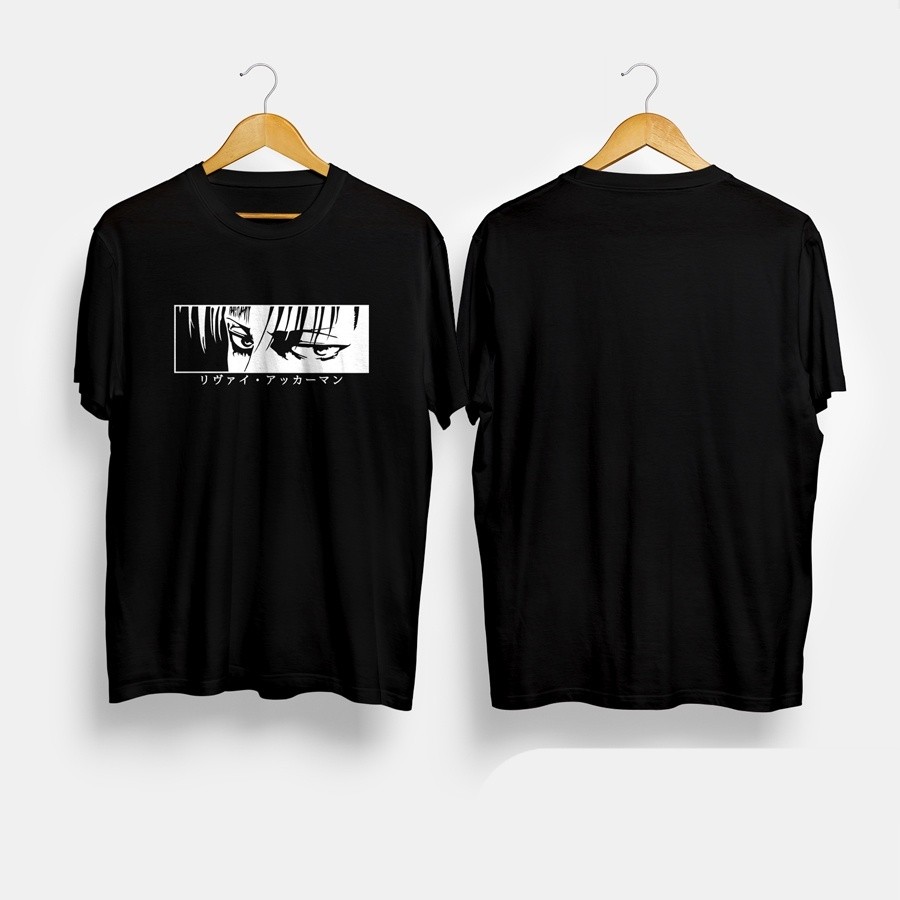 Kaos Baju Anime Attack On Titan Captai Levi Bloody Eyes Kaos Anime