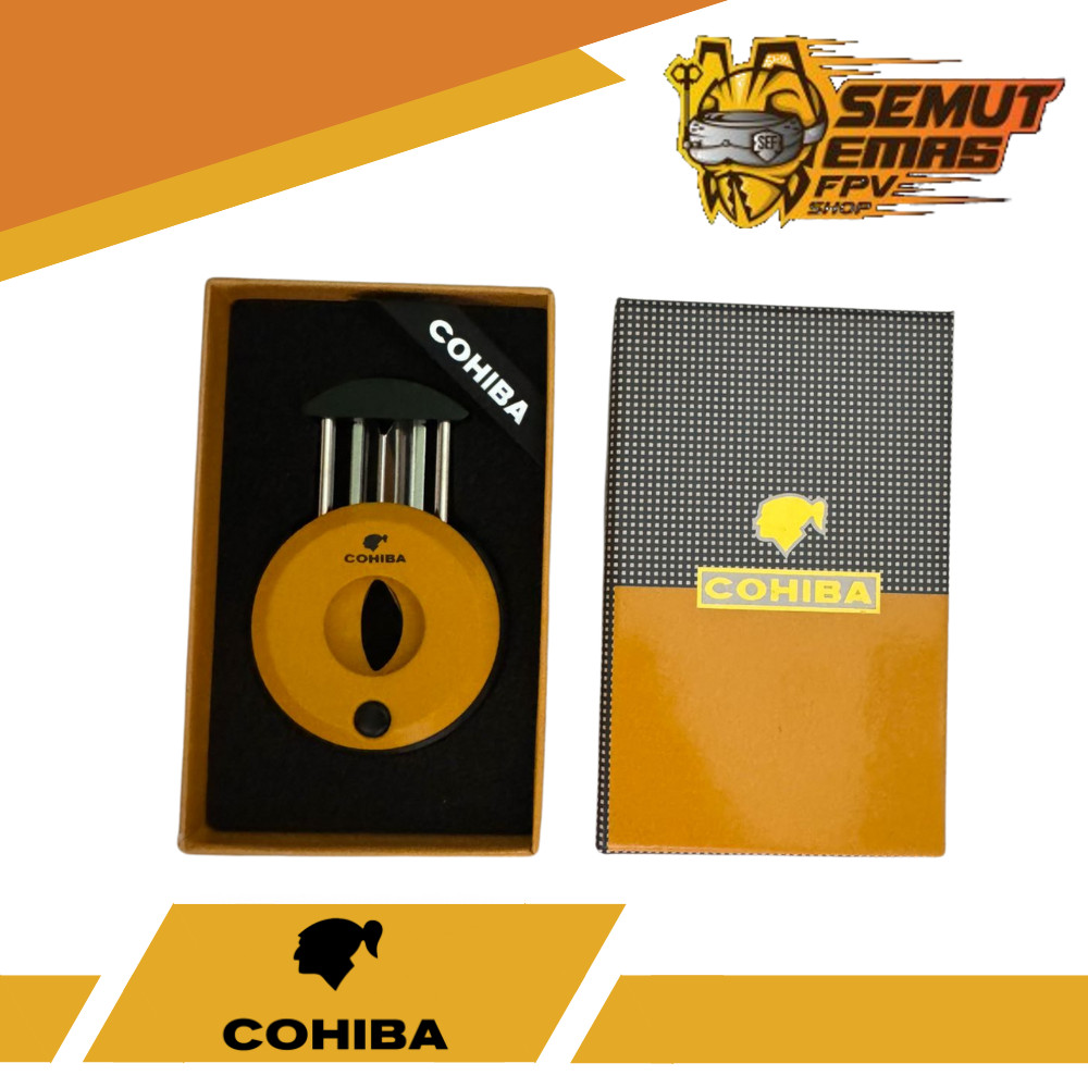 COHIBA Cigar Cutter Pemotong Cerutu Round Shape Bulat