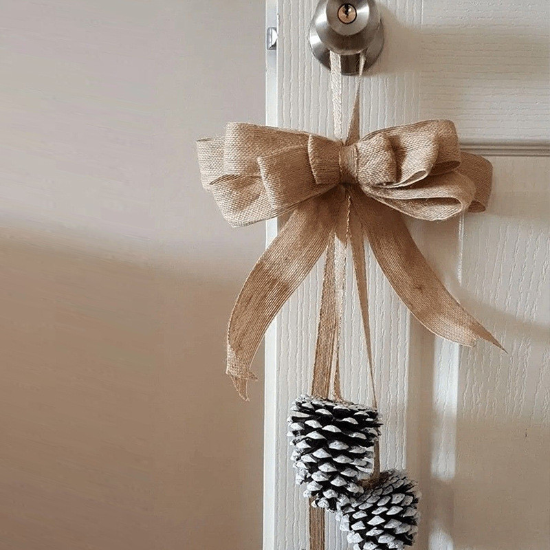 

10M Pita Goni Salur 0.6cm 1cm 2cm 2.5cm 3.8cm 5cm Pita Rami Jute Ribbon Burlap Hampers Dekorasi