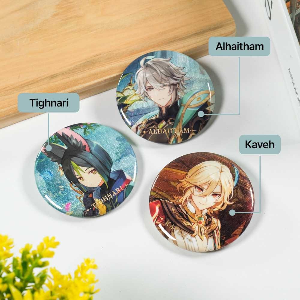LPKSTORE YWZL Pin Bros Karakter Genshin Impact Background Theme Can Badge - YZ015 LPKSTORE