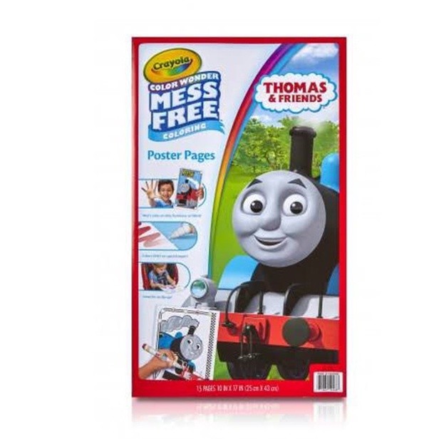 

CRAYOLA - BUKU MEWARNAI ANAK EDUKASI COLOR WONDER THOMAS MESS FREE,WONDER THOMAS POSTER PAGE