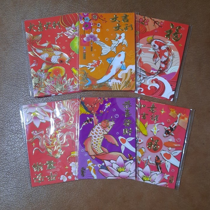 

Angpao All Season Aneka Gambar Ikan Sincia Imlek Hoki CNY isi 6 pcs
