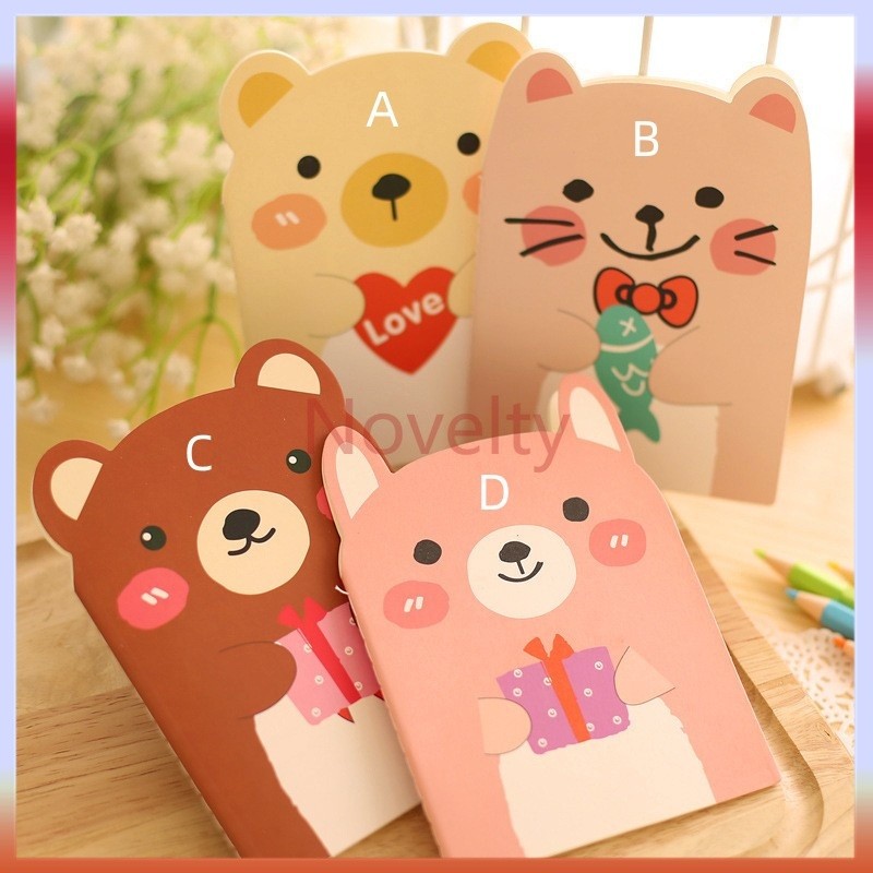 

Novelty buku catatan mini kartun/ Note Book Mini / Buku Tulis Kecil Cute Animal Berkuping