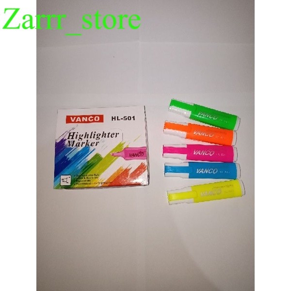 

10 PCS SATU PACK Stabilo Highlighter Satu Warna Sunwell / Vanco / Van-Art)