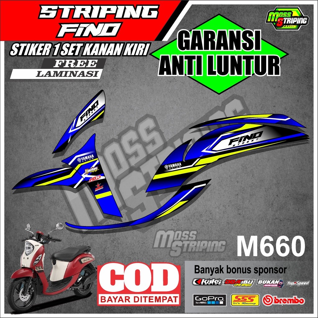 STIKER MOTOR STRIPING FINO 125 GRANDE PREMIUM  STICKER MOTOR SETRIPING LIST VARIASI FINO 125 SEMI FU