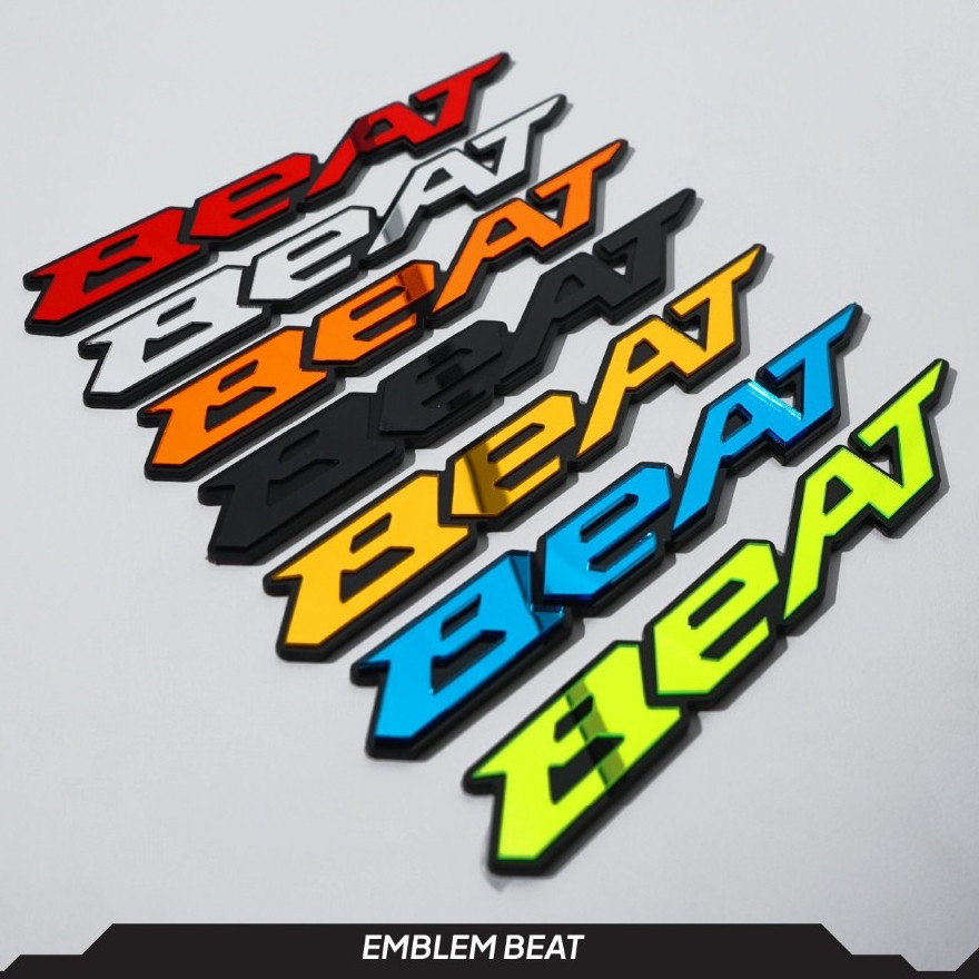 Cetak Emblem Beat Timbul 3D Akrilik 100% | Logo Timbul Semua Beat Karbu FI Street ESP Deluxe