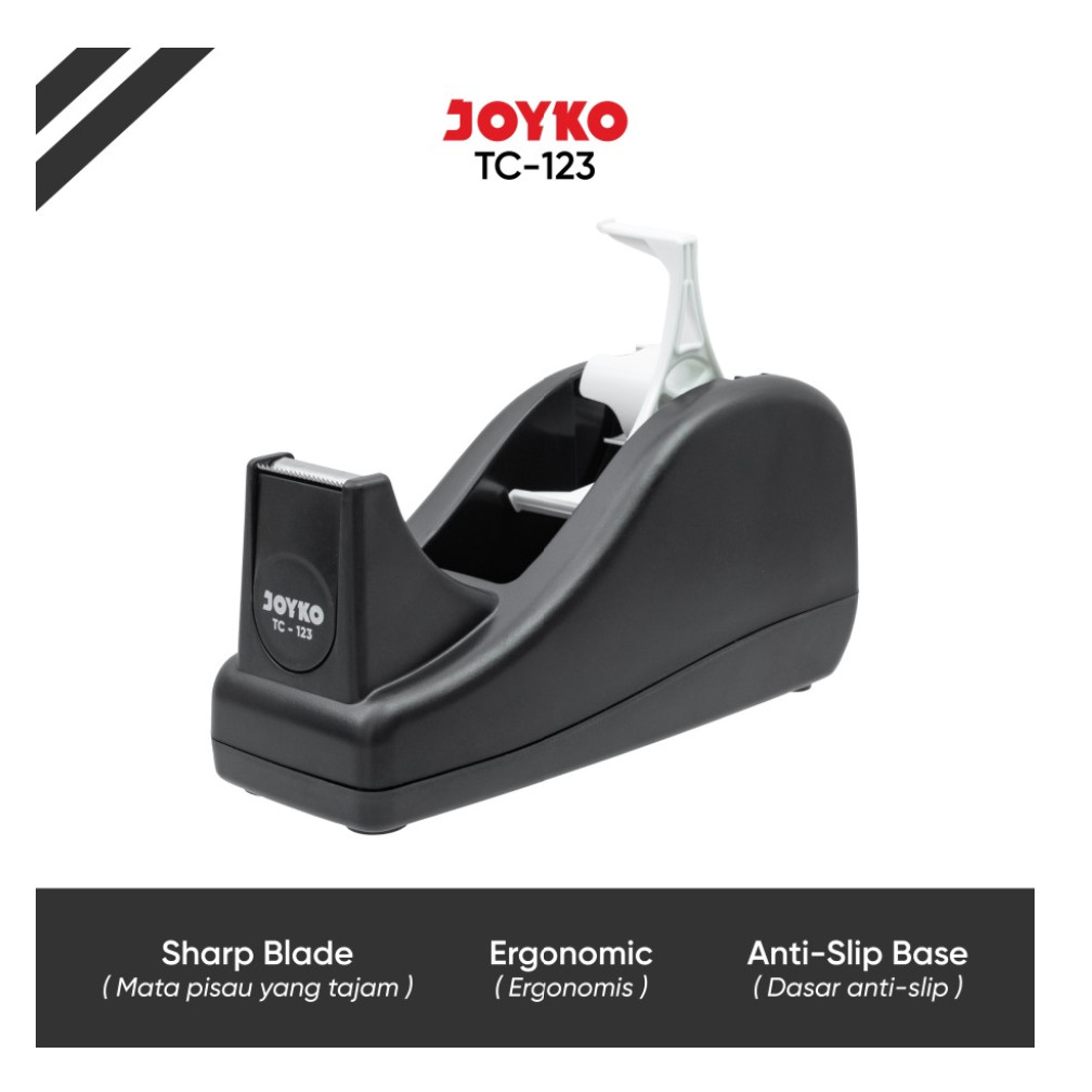 

DISPENSER ISOLASI JOYKO TC-123 / Tape Dispenser Cutter / Tempat Selotip Joyko TC-123