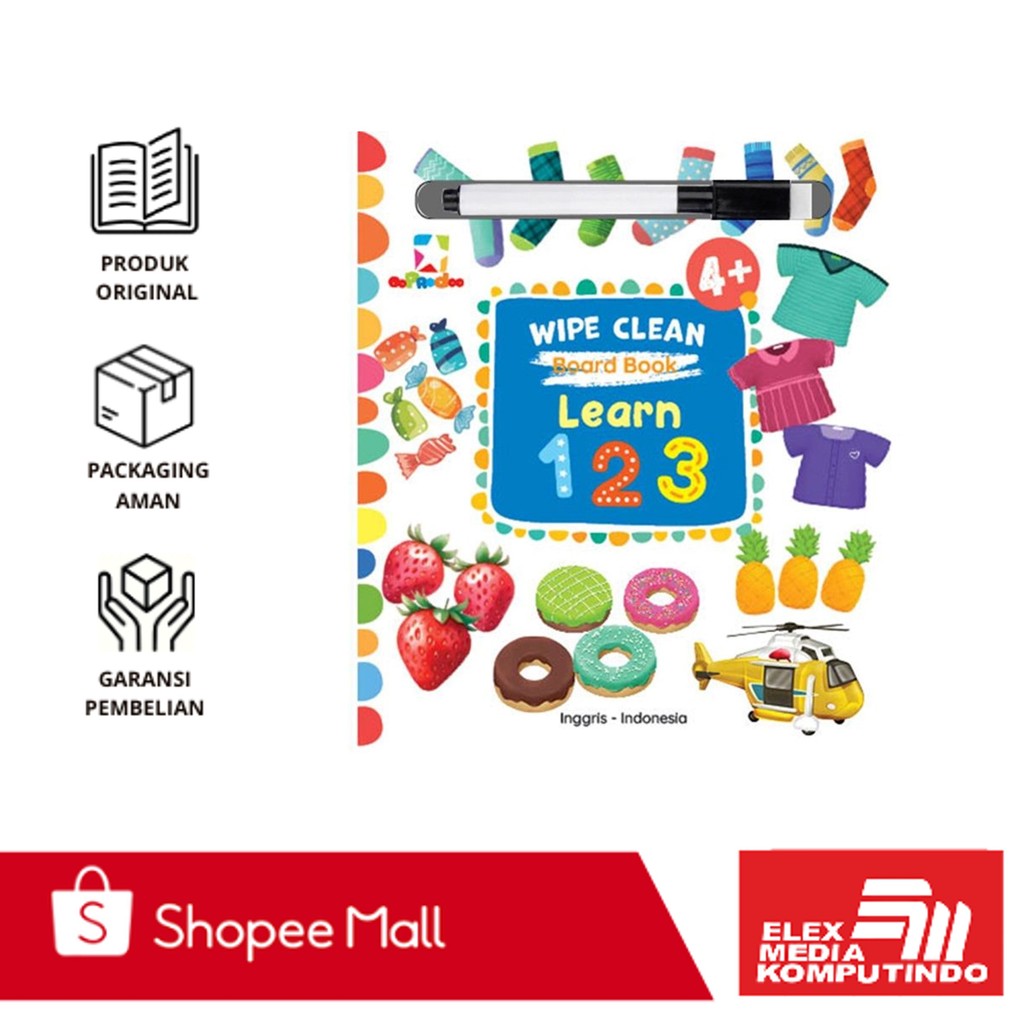 Elex - Opredo Wipe Clean Board Book: Learn 123