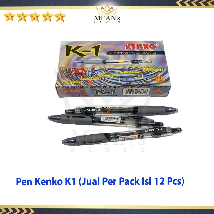

[New] Pulpen gel Kenko K1 / Pen Gel K1 - Hitam