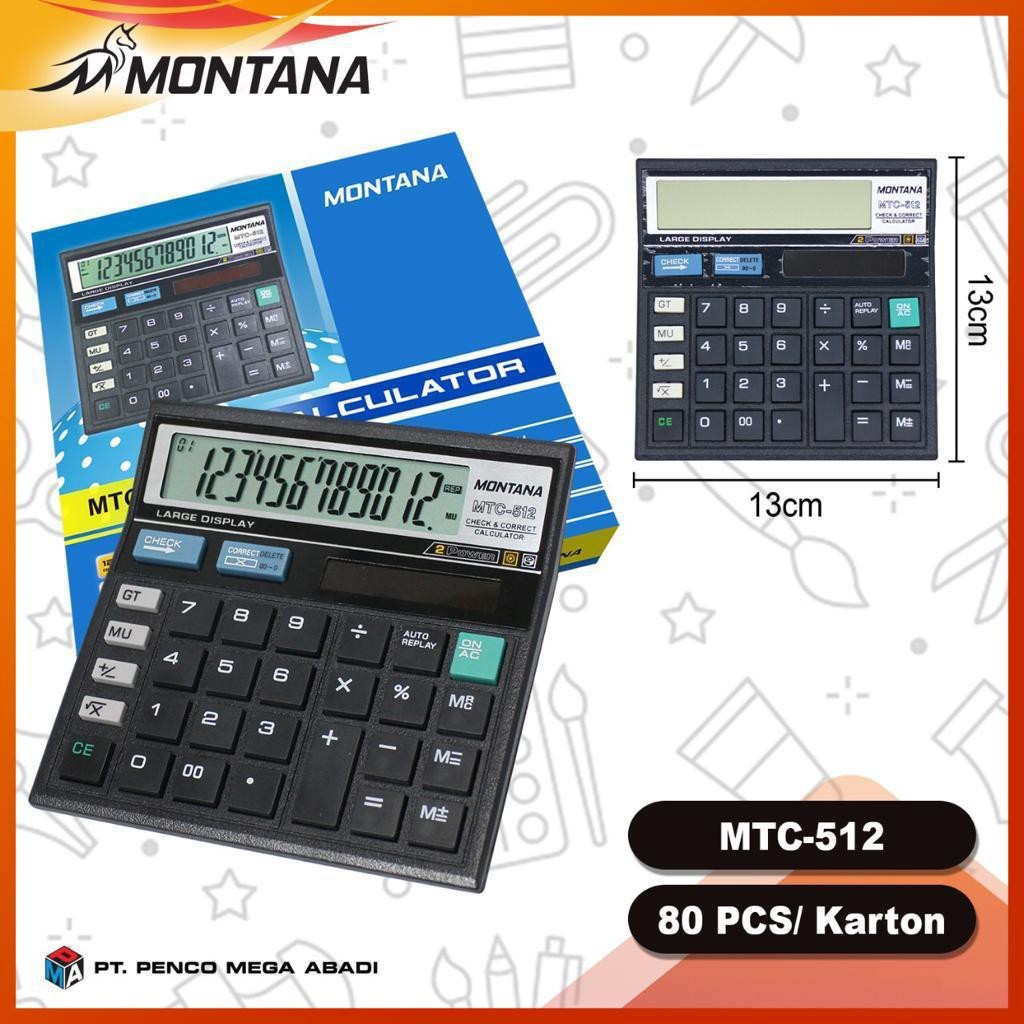 

Montana Kalkulator MTC512 12 digit harga murah
