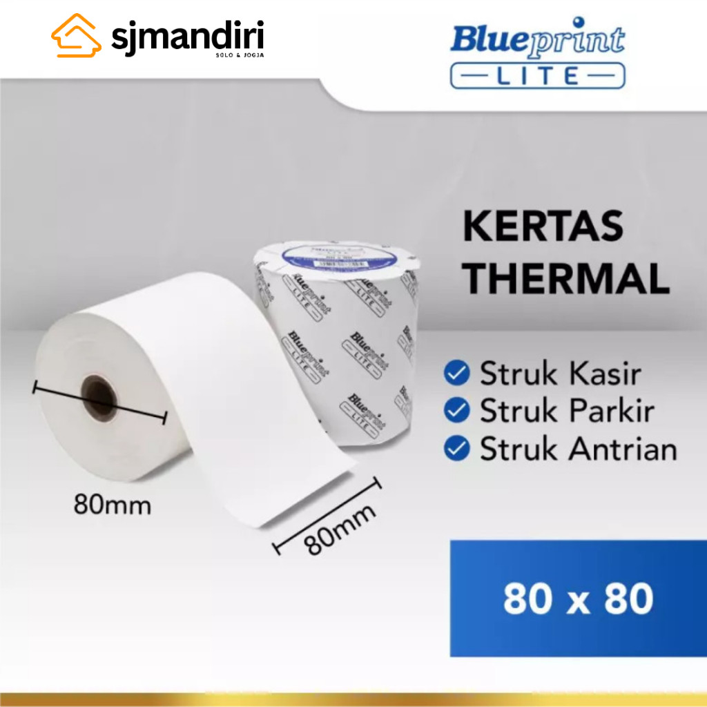 

SW MALL Blueprint Lite Paper Thermal 80 x 80mm Kertas Thermal EDC Struk Nota Tiket PPOB