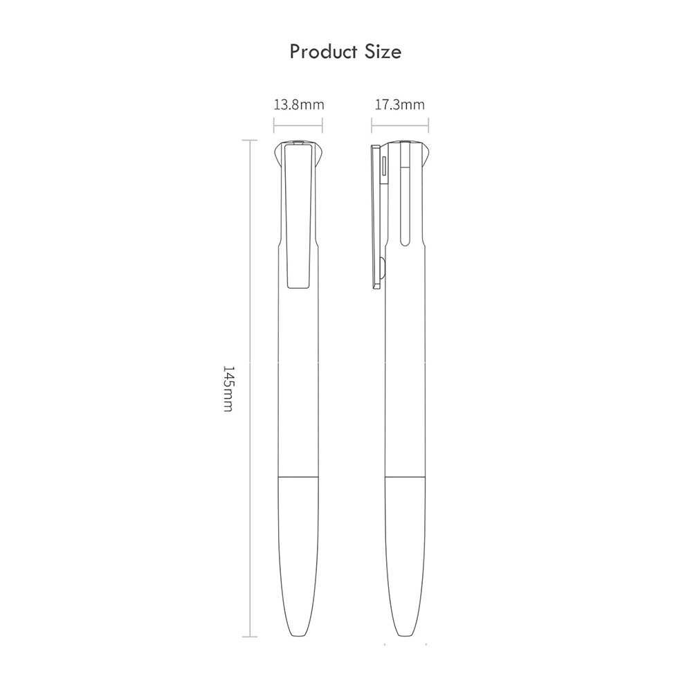 

QNSHP Kaco EASY 4 in 1 Multifunction Gel Pen Pena Pulpen Bolpoin 0.5mm 1 PCS - K1041 (Black Blue Red Green Ink)