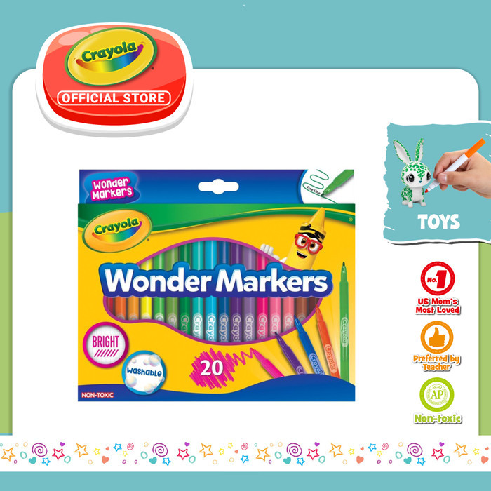 

[New Arrival] Spidol Warna Crayola 20ct Colors Wonder Markers